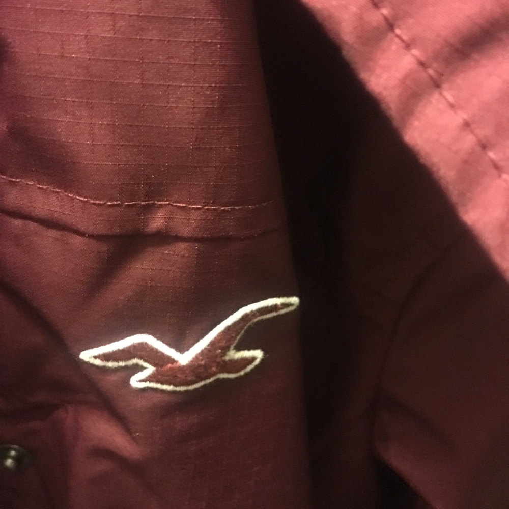 Burgundy Hollister All weather coat / Jacket
